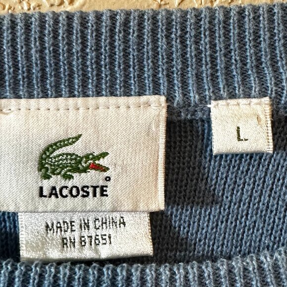 NWOT VINTAGE Lacoste Men's Striped Sweater - Picture 2 of 3